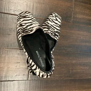 Donald Pliner Zebra fur shoes